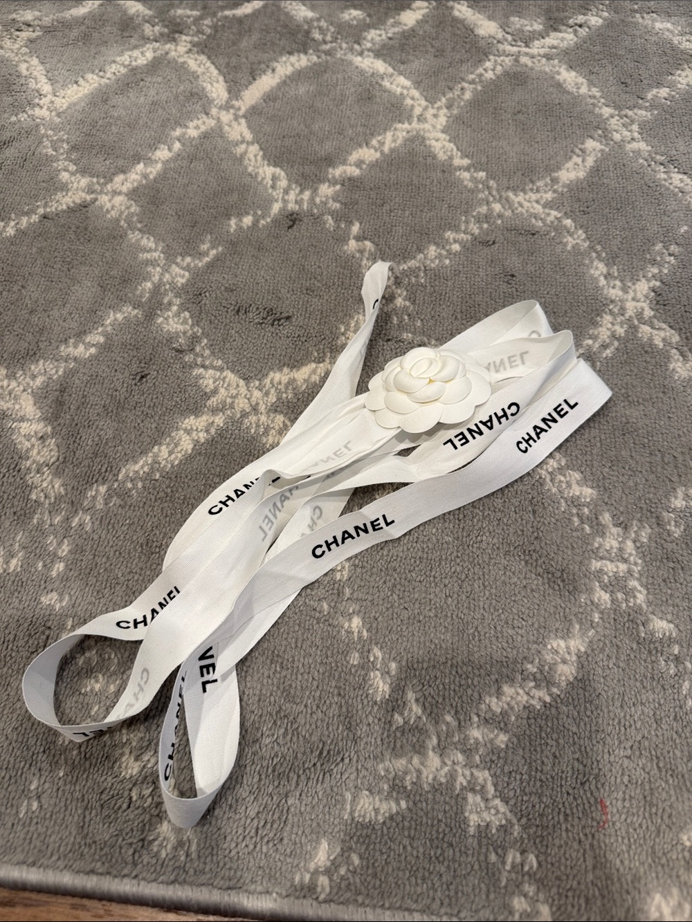 Authentic Chanel ribbon and flower